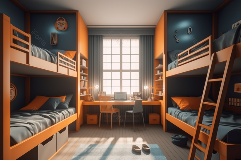 明亮光亮有公共学习区域的现代大学宿舍摄影背景,高清,摄影图,摄影图片,图片大全,摄影图免费下载